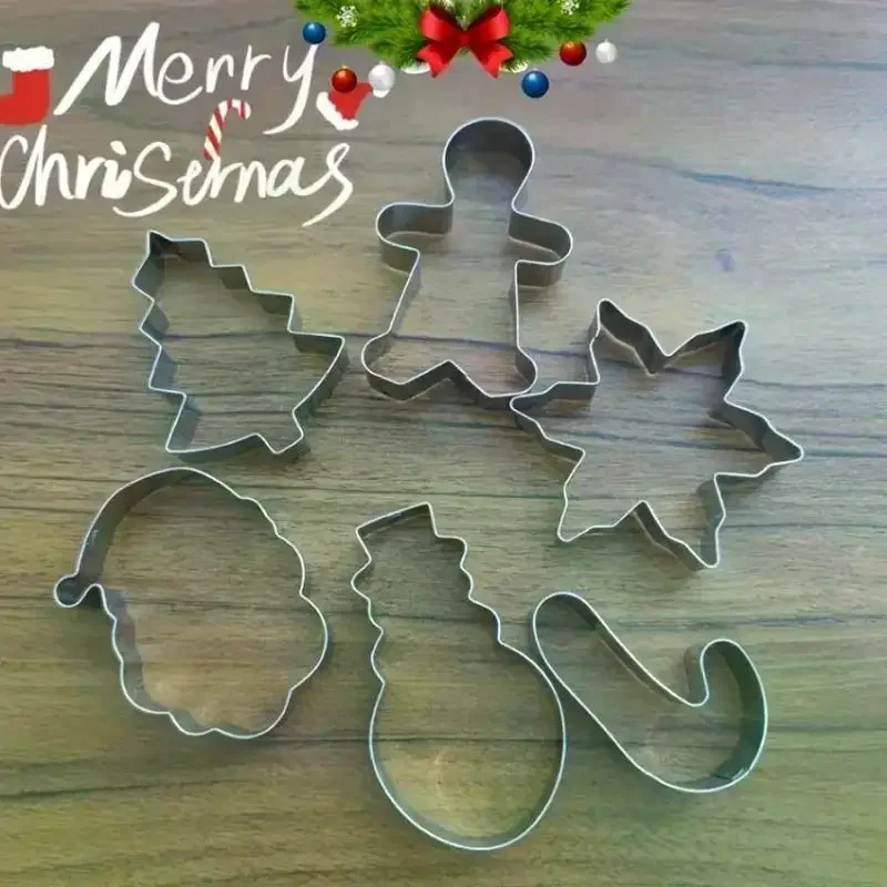 12pcs Christmas Cookie Cutters, Stainless Steel Pastry Cutters, Biscuit Molds, Baking Tools, Kitchen Gadgets, Kitchen Accessorie - الصورة 3