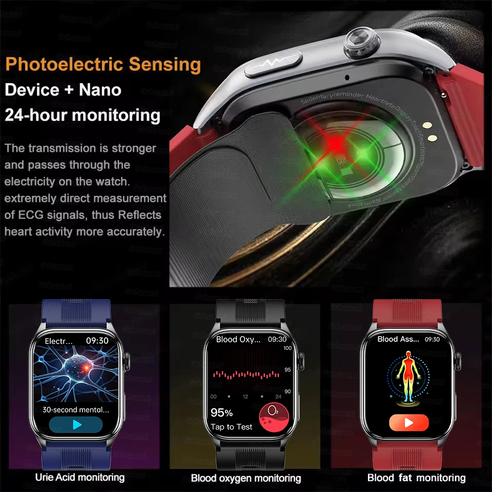 Smartwatches ECG Air Pump Blood Pressure watch Blood oxygen Sport FitnessTracking Women Men NFC Smart Watch Men for Android iOS - الصورة 6