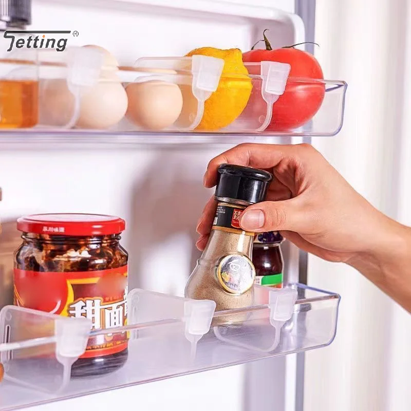 10Pcs Efficient Refrigerator Storage Partition Board Kitchen Organizer Shelf For Eggs Bottles Can Fridge Divider Organizer - الصورة 5