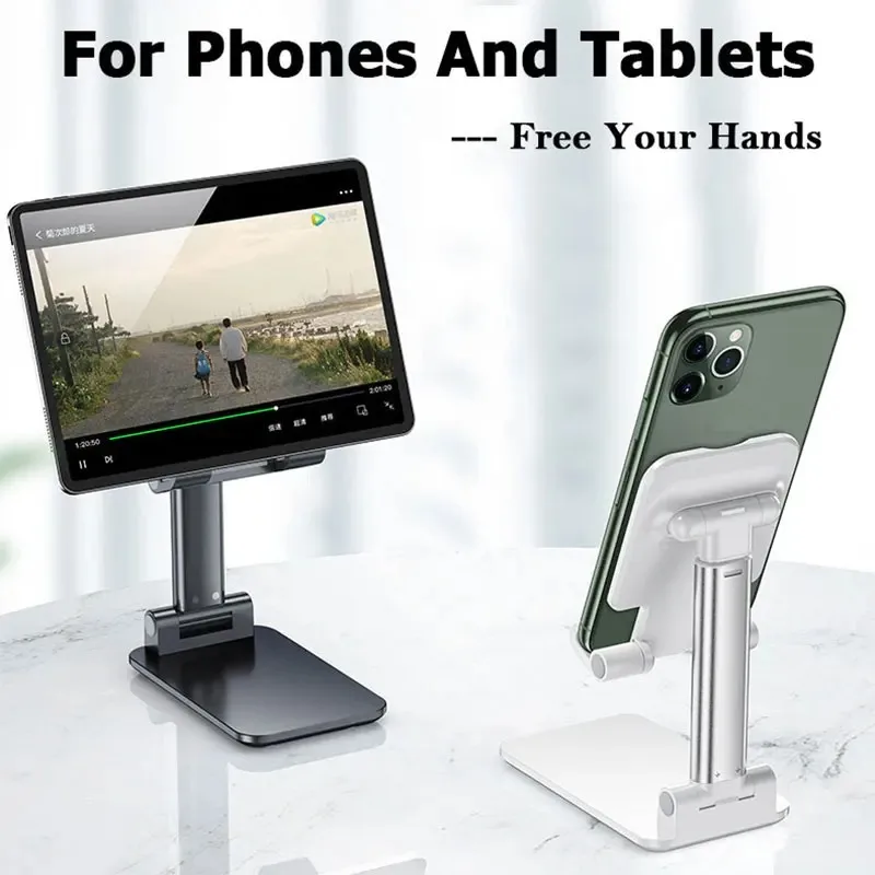 Foldable Mobile Phone Stand Adjustable Angle and Height with Silicone Pad Suitable for Desktop Tablet Ipad Portable Phone Holder - الصورة 4