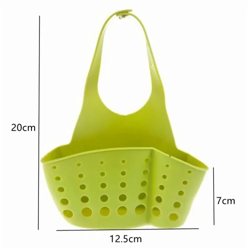 1-3pcs Kitchen Sink Shelf Organizers Double-Layer Hanging Soap Sponge Storage Holder Accessories Silicone Drain Basket Supplies - الصورة 5
