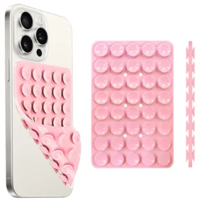 Double Sided Silicone Suction Cup Phone Case Detachable Stand For Hands-Free Selfies And Videos Just Use For Smooth Glass