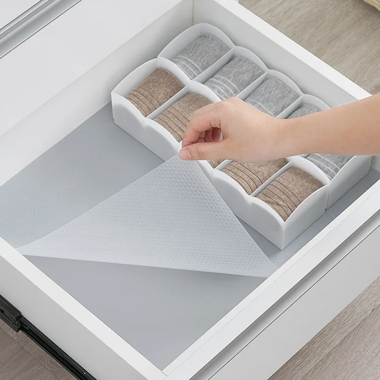 1 Roll Shelf Liner Drawer Liner for Kitchen Cabinets Non-Slip Easy Clean Kitchen Cabinet Liner, Cupboard Liner, Waterproof Mat - الصورة 2