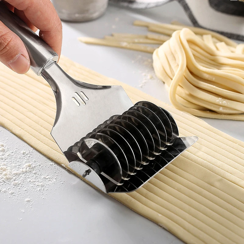 1Pcs Stainless Steel Manual Spaghett Cutter Pasta Machine Dough Noodles Maker Ginger Garlic Roll Crusher Kitchen Cooking Gadgets