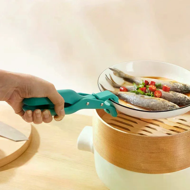 Bowl Spoon Dish Clamp Pot Pan Gripper Clip Hot Dish Plate Bowl Clip Tongs Anti-scald Non-slip Handle Kitchen Gadgets - الصورة 4