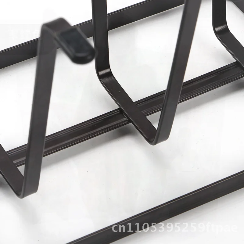 Japanese-Style Iron Cup Holder Minimalist Water Glass Shelf Kitchen Living Room Storage Rack for Drying Cups And Stemware - الصورة 5