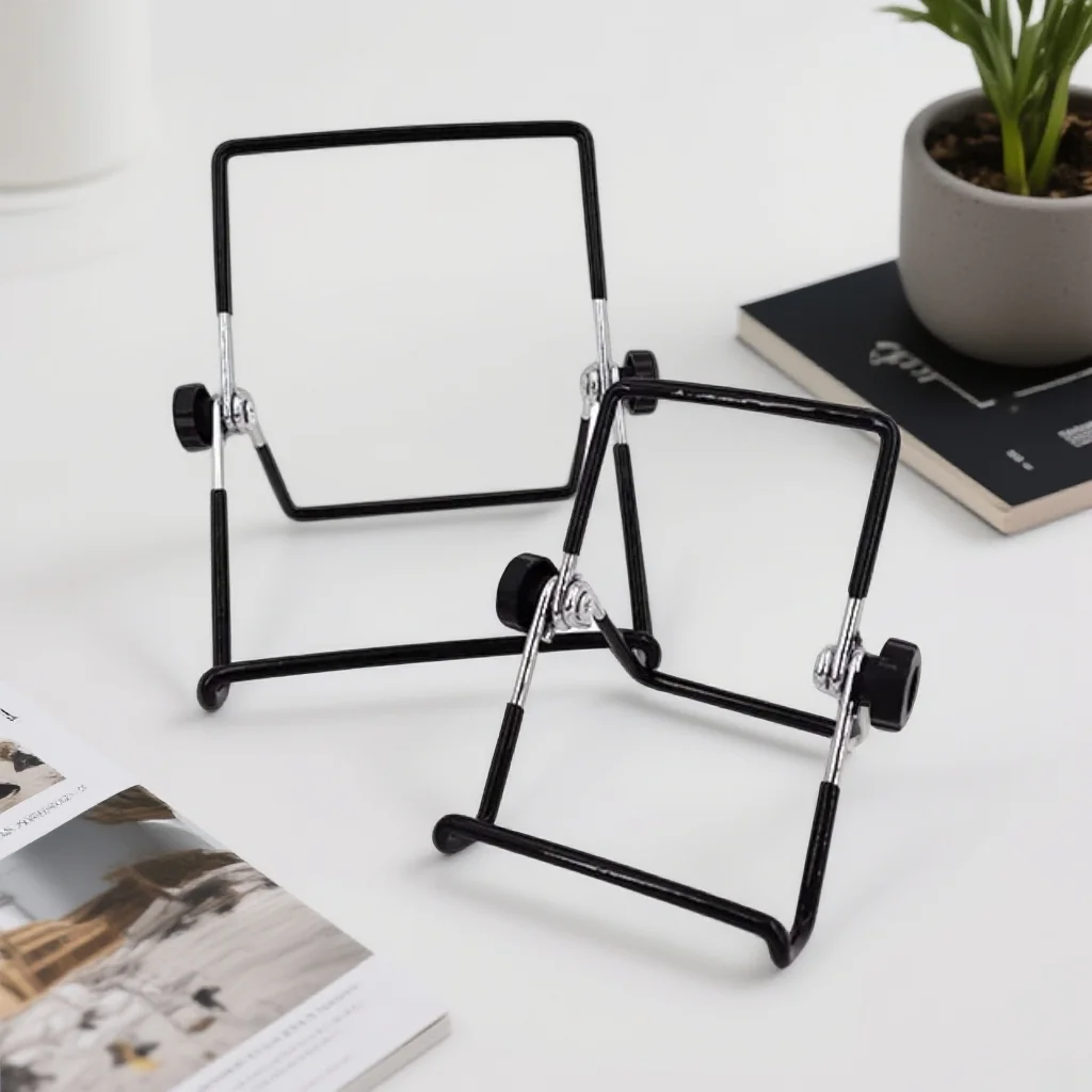 Portable Metal Tablet Holders Mount Adjustable Foldable Desktop Flexible Phone Stands Universal Work Home Travel for IPad IPhone - الصورة 4