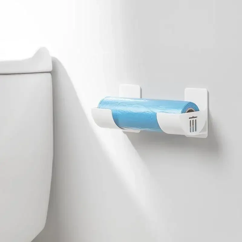 Wall Mounted Trash Bags Holder Garbage Bag Storage Box Organizer Plastic Bag Film Container Dispenser For Kitchen Shelf - Image 5