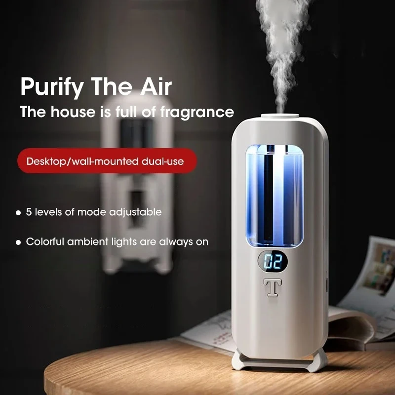 Smart Essential Oil Diffuser Mini Home Aromatherapy Machine USB 5-speed Adjustable Toilet Room Deodorizing Atomizer - الصورة 2