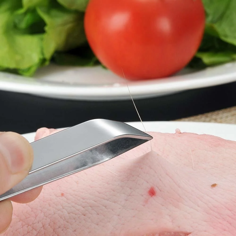 1pcs Fish Bone Tweezer Stainless Steel Bone Picking Removal Plucking Clamp Meat Tweezer Cilp Kitchen Gadgets Tools - الصورة 5