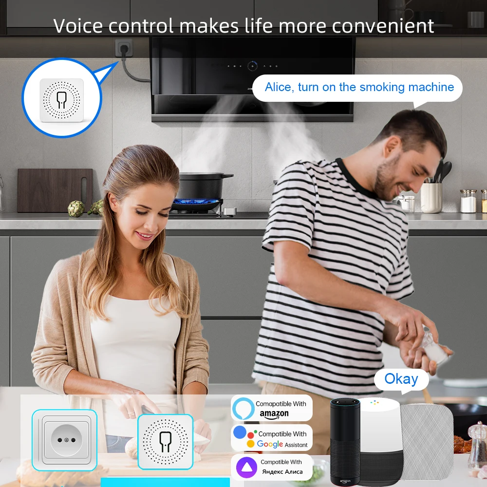 2 Way Tuya smart swtich 2Gang Smart Light Breaker Compatible with Smart Life Alexa Google Home voice control - Image 4