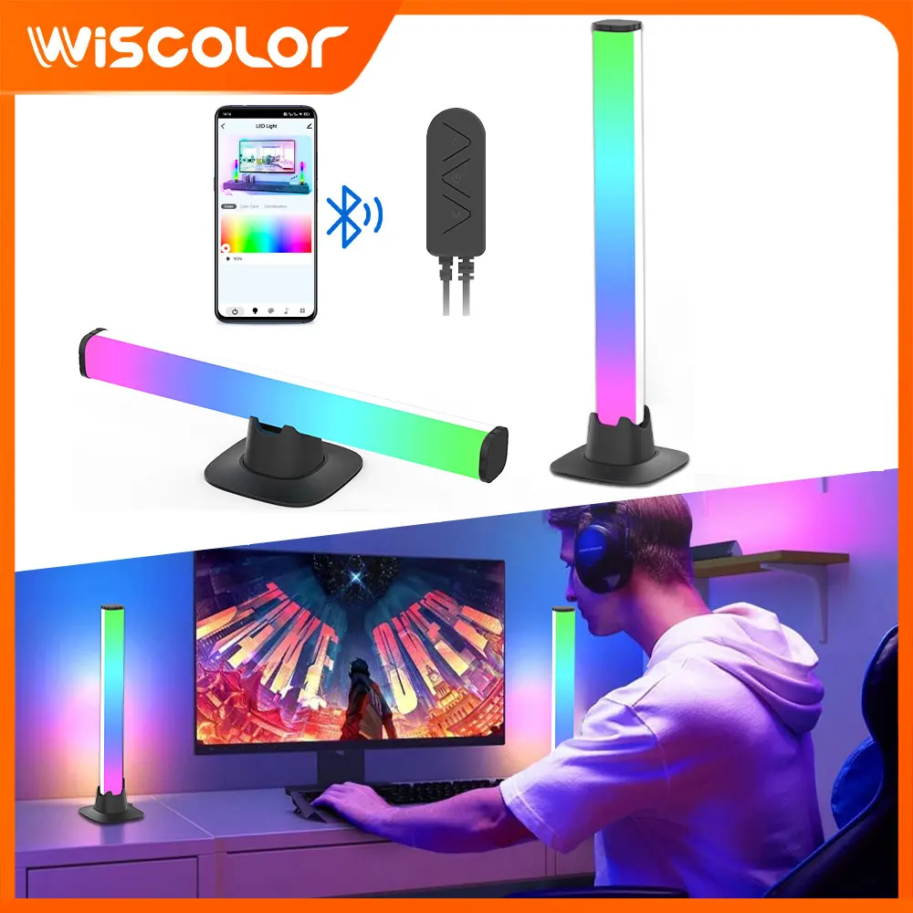 RGB LED Lights Bar Bluetooth Setup Ambient Table Lamp Desk Night Light For Christmas Party TV Backlight Smart Home Decoration