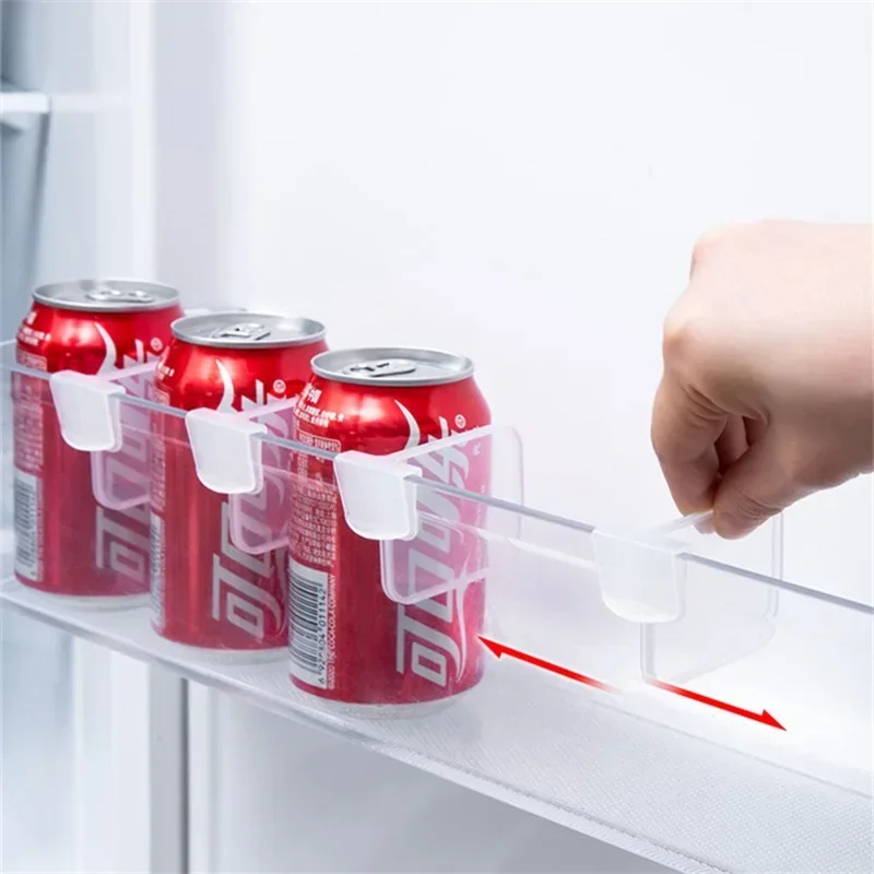 4-16PCS Refrigerator Storage Partition Board Retractable Plastic Divider Storage Splint Kitchen Bottle Can Shelf Organizer - الصورة 4