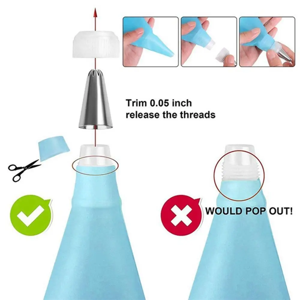 Purple Baking Accessories Kitchen Gadgets Reusable Cake Decorating Supplies Pastry Bags Piping Bag Decorating Tool Cream Bag - الصورة 4