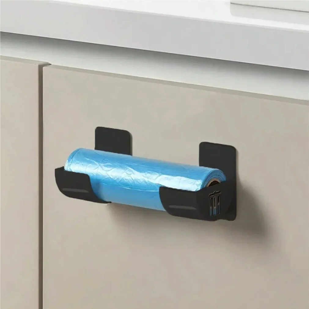 Adjustable Self-adhesive Kitchen Storage Shelf, Plastic Wall Storage Shelf for Plastic Wrap, Aluminum Foil, Towels and Bags2025 - الصورة 5