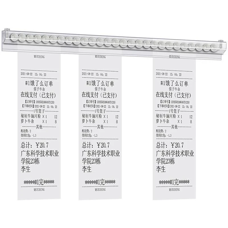 1/2Pcs 30/40/50CM Kitchen Takeaway Order Organizer Ticket Holder PVC Takeout Orders Restaurant Tickets Rack For Cafes Pubs - الصورة 5