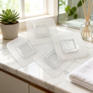 NEW 1PC Transparent Double Sided Self Adhesive Wall Sticker Hook Fixing Patch for Wire Shelf Wall Mount Kitchen Bathroom Gadget