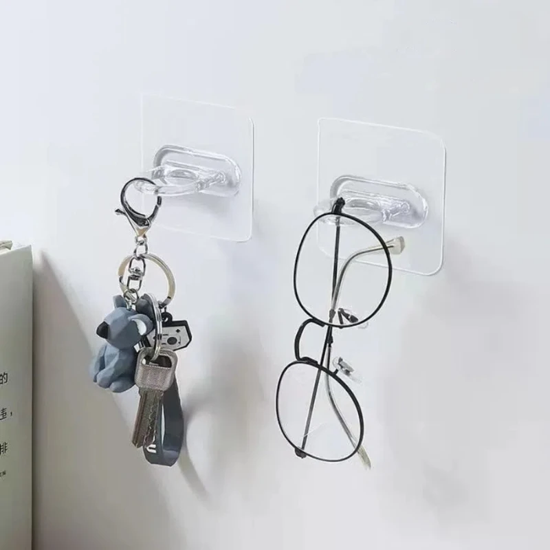 Wall-Mounted Multifunctional Round Hook Shelf Support Holder Cabinet Shelf Adhesive Hook Kitchen Bathroom Hanging Rack Hook - الصورة 3