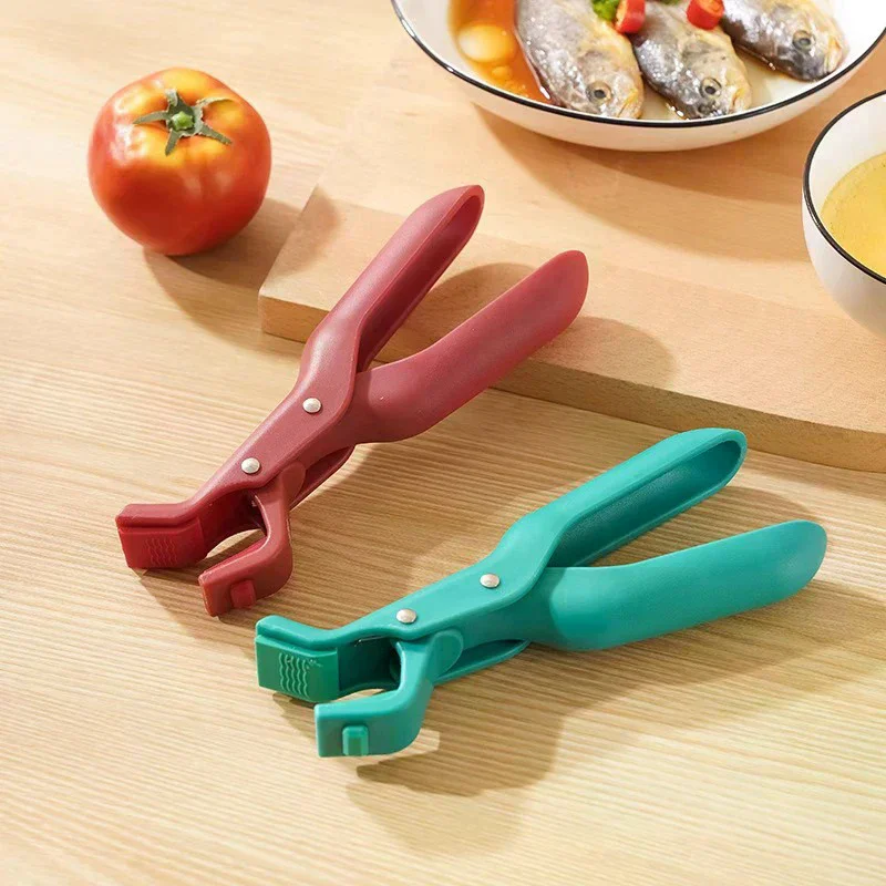 Bowl Spoon Dish Clamp Pot Pan Gripper Clip Hot Dish Plate Bowl Clip Tongs Anti-scald Non-slip Handle Kitchen Gadgets - الصورة 2