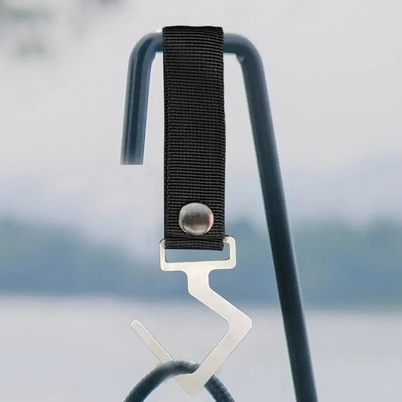 S Hooks Small Straps with S Hooks Camping Hook Kitchen Organization Camping Gear Organizer for Suspending Pots Pans Coffee Cups - الصورة 4