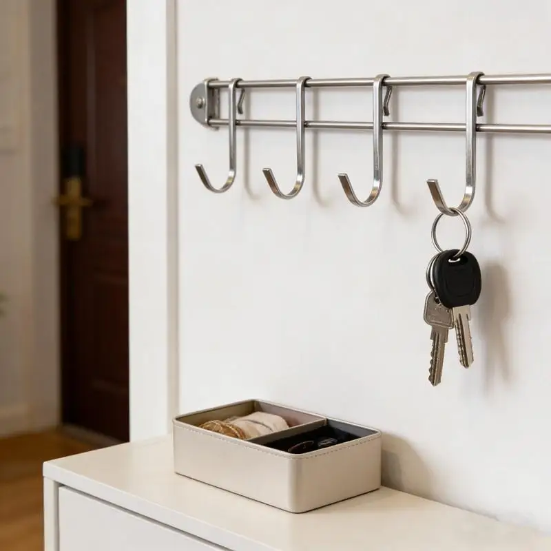 6pcs Snap On Clip Hooks Heavy Duty Wire Shelf Hanging Clips For Storage Racks Grate Shelf Organize Kitchen Laundry Room - الصورة 5