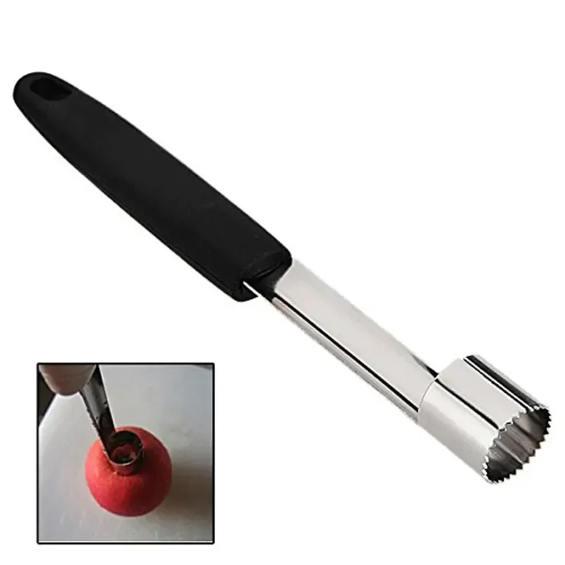 Pear Corer for Apple Core Remover Fruit Slicers Cutter Black Stainless Steel Kitchen Tool Home Gadgets Kichen Accessories - الصورة 4