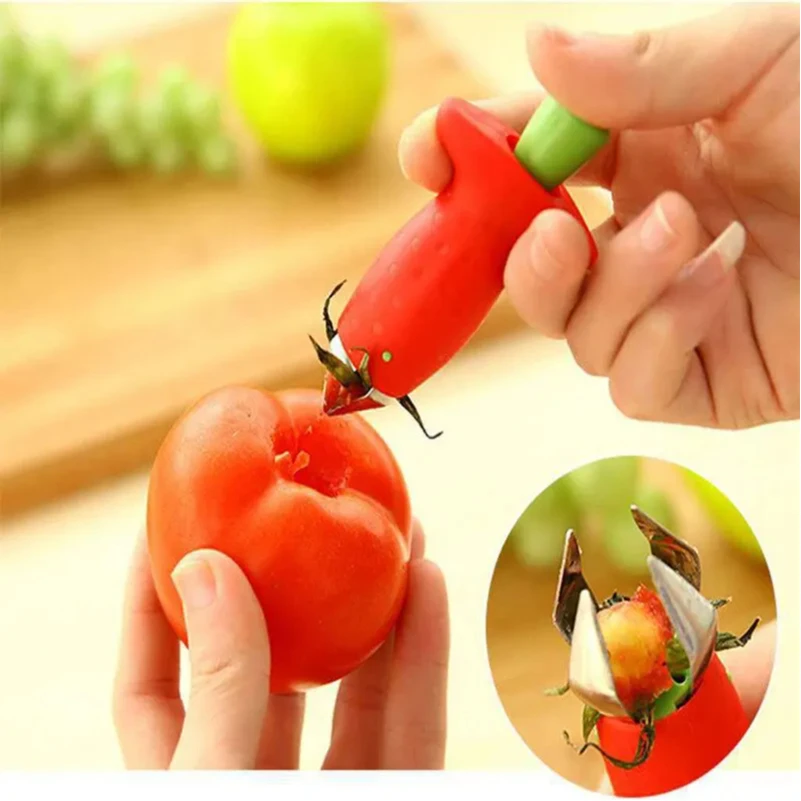 1pc Strawberry Stem Remover Tomato Stem Remover Pineapple Hole Seed Remover Vegetable Cutter Kitchen Gadget - الصورة 3