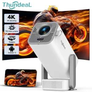 ThundeaL 4K Android Full HD Projector TD80Pro Mini Beam Projector TD80 Pro 1080P 3D Video Home Theater Projetor TD80W Upgrade