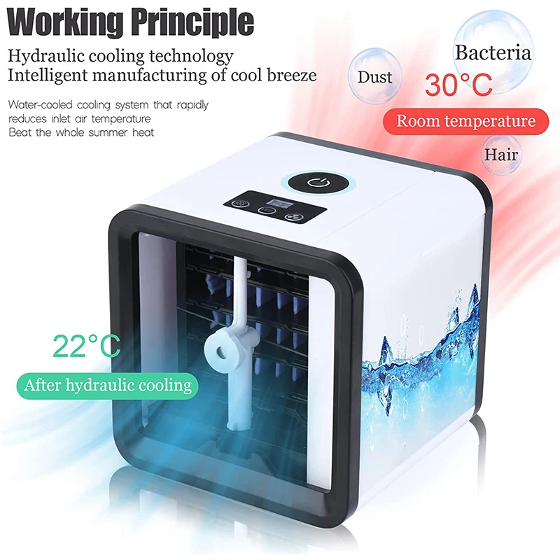 Cooling Fan Mini air Conditioner Fan Cooling Machine Cooling Artifact Dormitory Home Smart Energy Saving - الصورة 3
