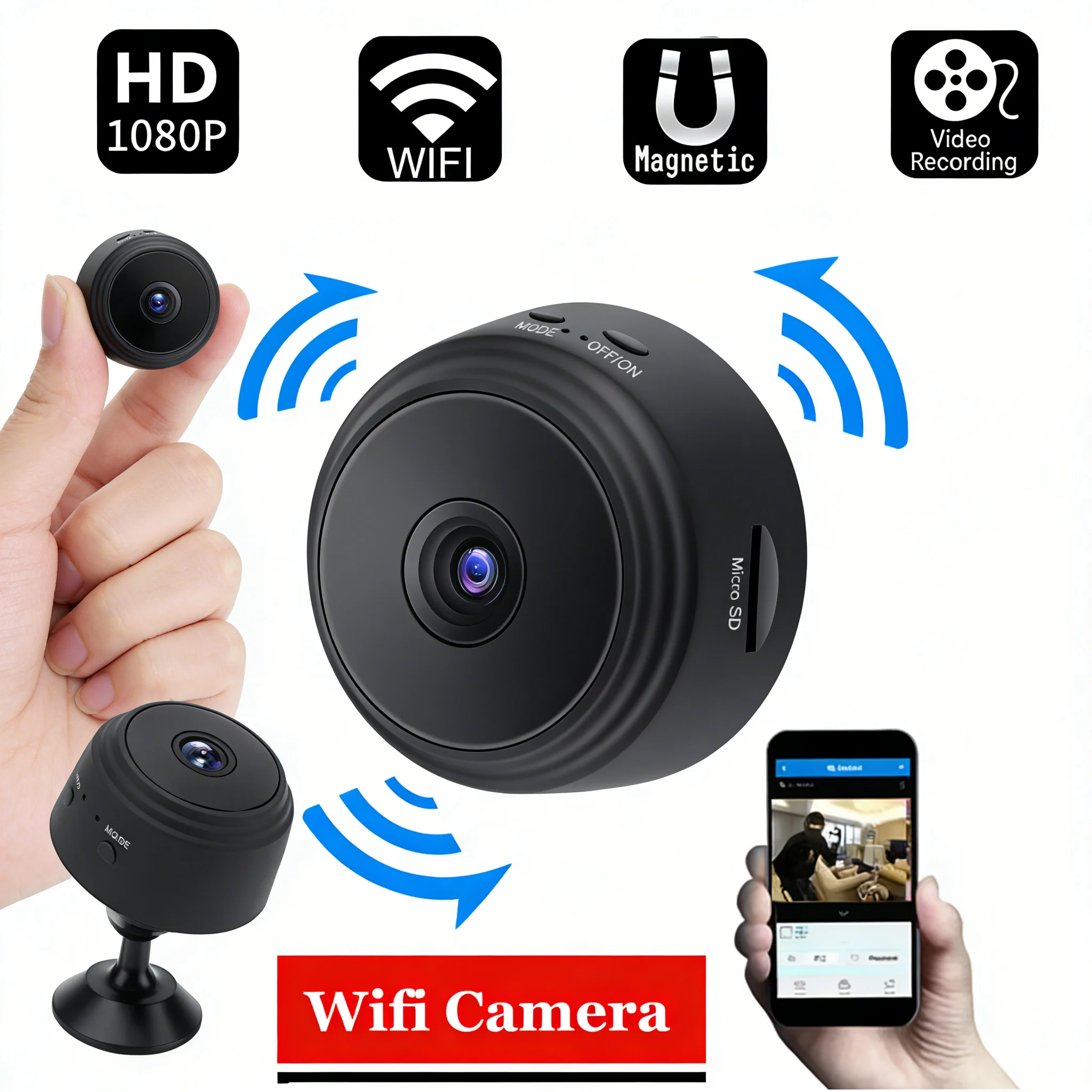 A9 Mini Camera WiFi Wireless Monitoring Security Protection Remote Monitor Camcorders Video Surveillance Smart Home - الصورة 3