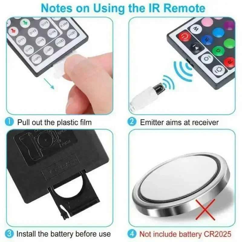 Light Strip Controller 4Pin RGB Light Strip Smart Home IR Bluetooth WIFI Remote Control 24keys 12V/5v for 2835/5050 RGB Strip - الصورة 4