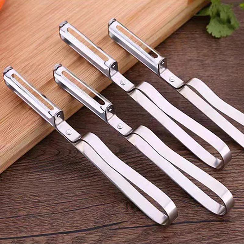 Stainless Steel Vegetable Fruit Peeler Multi-function Potato Carrot Peeling Knife Kitchen Gadgets Thickened Handle Easy To Clean - الصورة 3