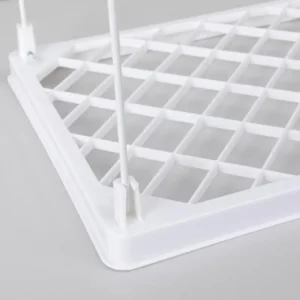 LXAF Stacking Cabinet Shelf Stackable Foldable Stand Rack Space Saving Shelf for Kitchen Bathroom Pantry Cupboard Home Office