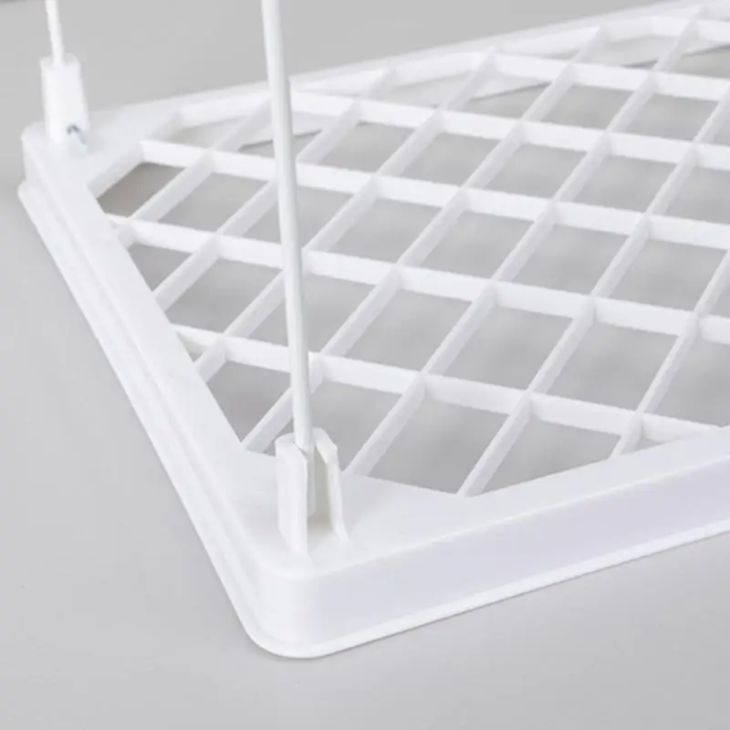 LXAF Stacking Cabinet Shelf Stackable Foldable Stand Rack Space Saving Shelf for Kitchen Bathroom Pantry Cupboard Home Office