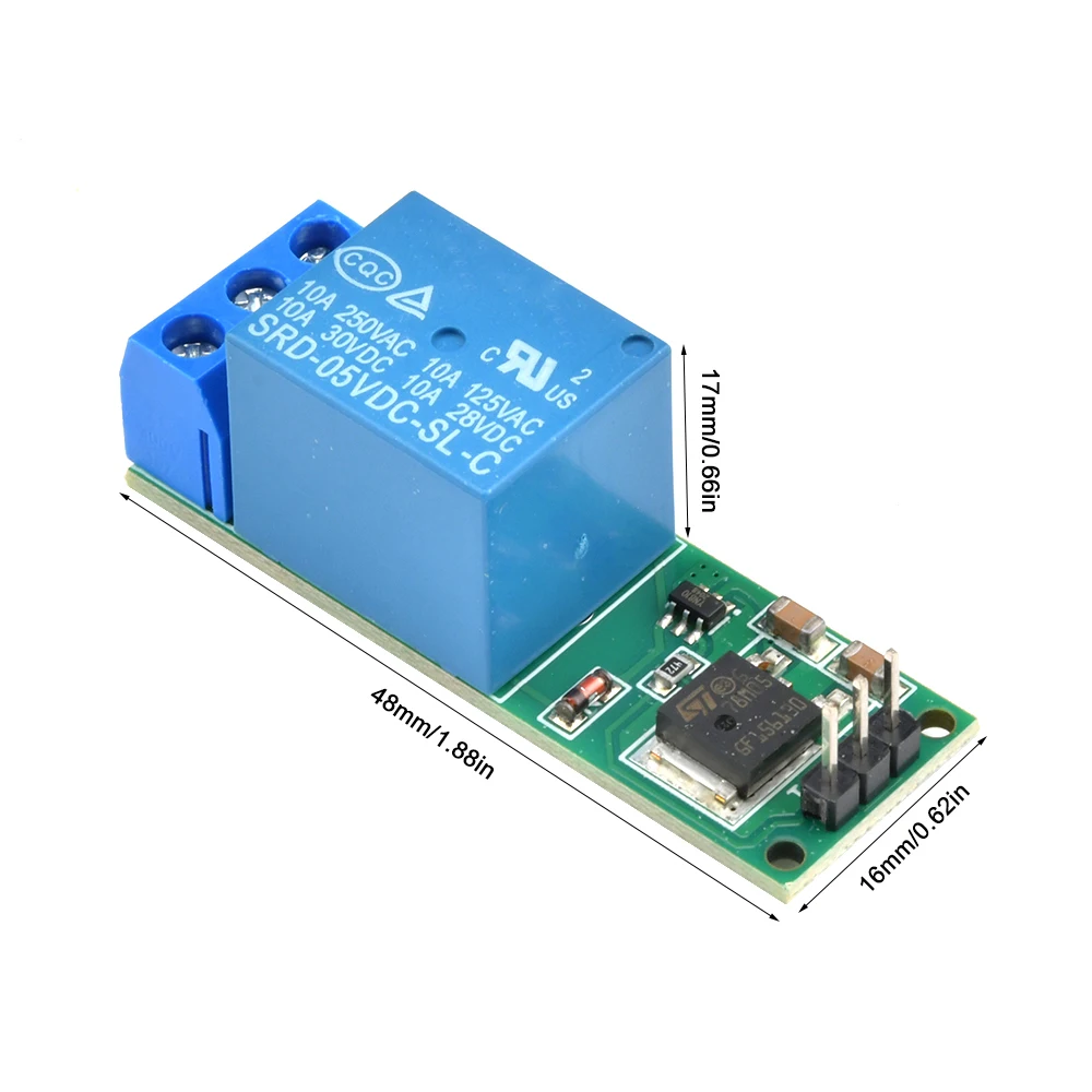 DC 6-24V Flip-Flop Latch Relay Module 1 Way Bistable Self-locking Relay Switch For Smart Home LED Car Low Pulse Trigger Board - الصورة 3