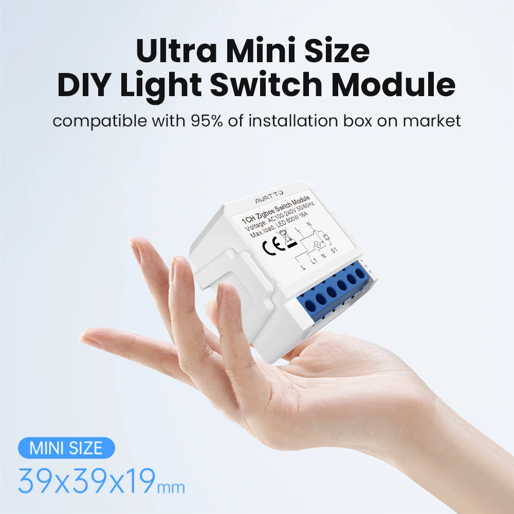 AVATTO Tuya ZigBee Smart Light Switch No Neutral Relay Module 1/2/3 Gang,AVATTO App Control,Work with Alexa Google Home - الصورة 2