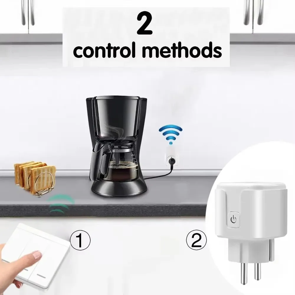 16A Wireless Socket Remote Control Switch EU Plug Electrical Outlet 1/2/3Gang Smart Lighting Switch for Home Appliance Lamp - الصورة 6