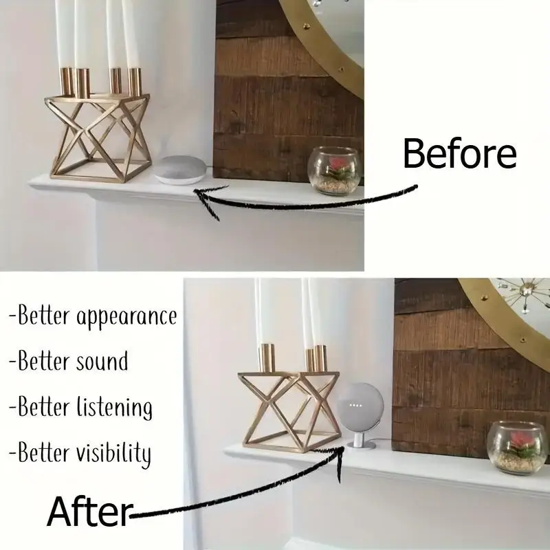 1/2pc Quality For Google Nest/Home Mini Smart Speaker Stand Mini Voice Assistants Compact Holder Desktop Storage Stand Organizer - الصورة 3