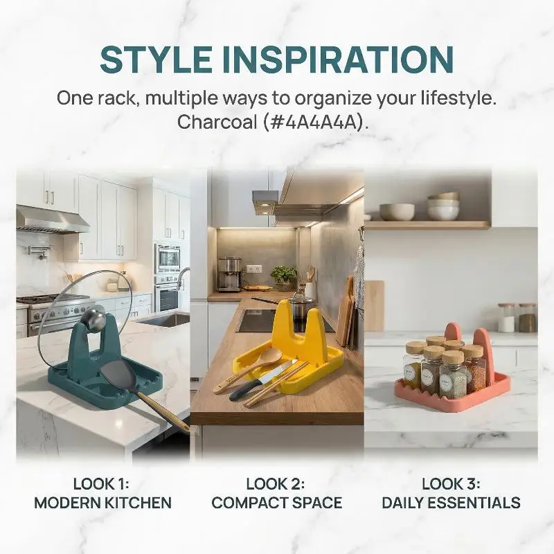 Foldable Pot Lid Rack Plastic Spoon Holder Stand Kitchen Organizer For Fork Spatula Rack Pan Cover Shelf Tableware Storage Rack