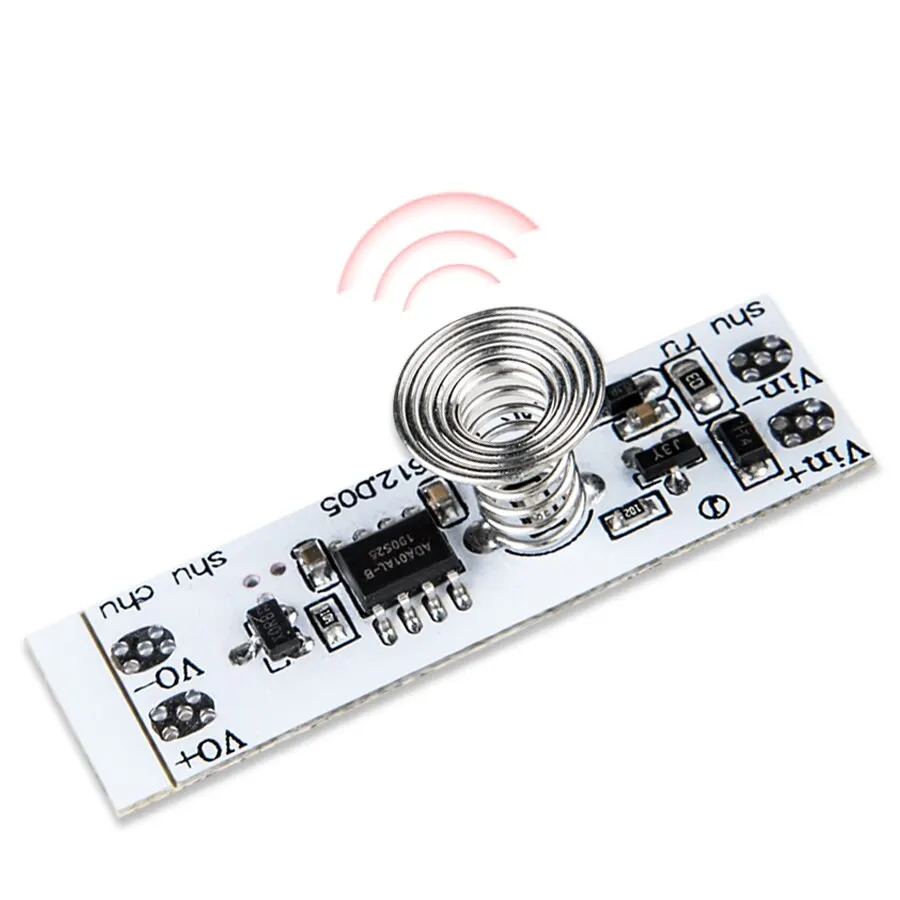 Touch Sensor Switch DC 12V 24V Coil Spring Switch 36W 3A Smart Home LED Light Switch Dimmer Module Detector Controller - الصورة 2