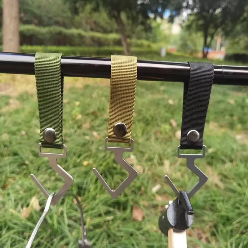 S Hooks Small Straps with S Hooks Camping Hook Kitchen Organization Camping Gear Organizer for Suspending Pots Pans Coffee Cups - الصورة 3
