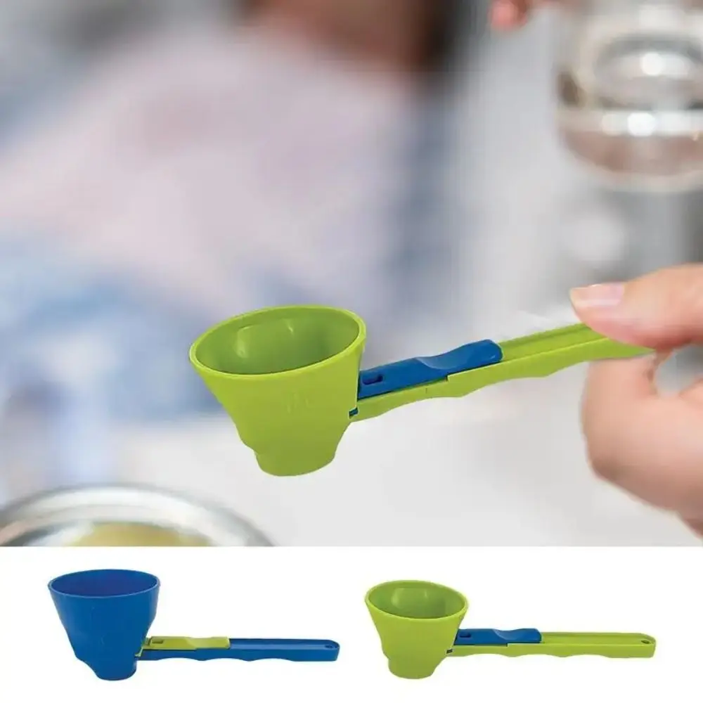 Flling Coffee Scoop Funnel Plastic Reusable Sliding Scoop Funnel 2 in 1 Sliding Design Protein Powder Scoop Kitchen Gadgets - Image 3