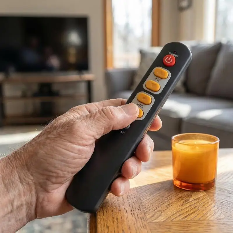 Learning Remote For TV With 6 Large Keys Universal Smart Controller Easy Setup Ideal For Elderly People And Kids At Home - الصورة 5