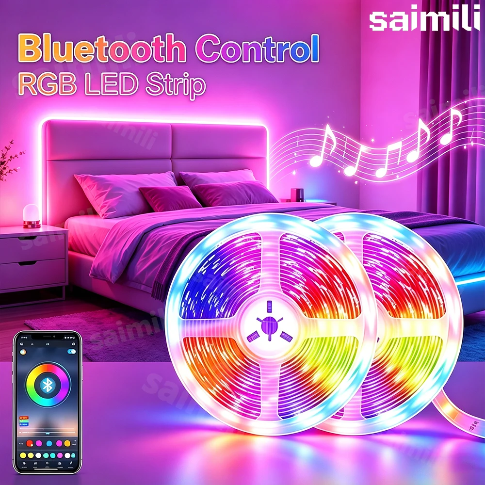 USB LED Strip Light Smart Bluetooth APP Control RGB Flexible LED Strip Color Change For TV background Party Home Decor Lighting