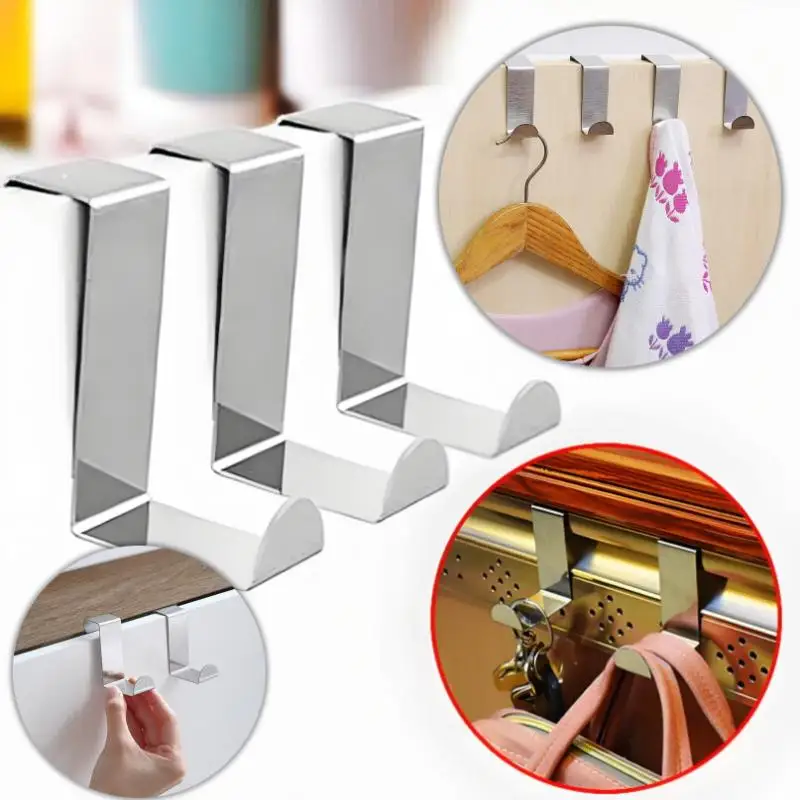 Z-Shaped Bathroom Cabinet By Hook Stainless Steel By Rear Hanger Keychain Coat Hook Home Kitchen Accessories Organizer Tool - الصورة 2