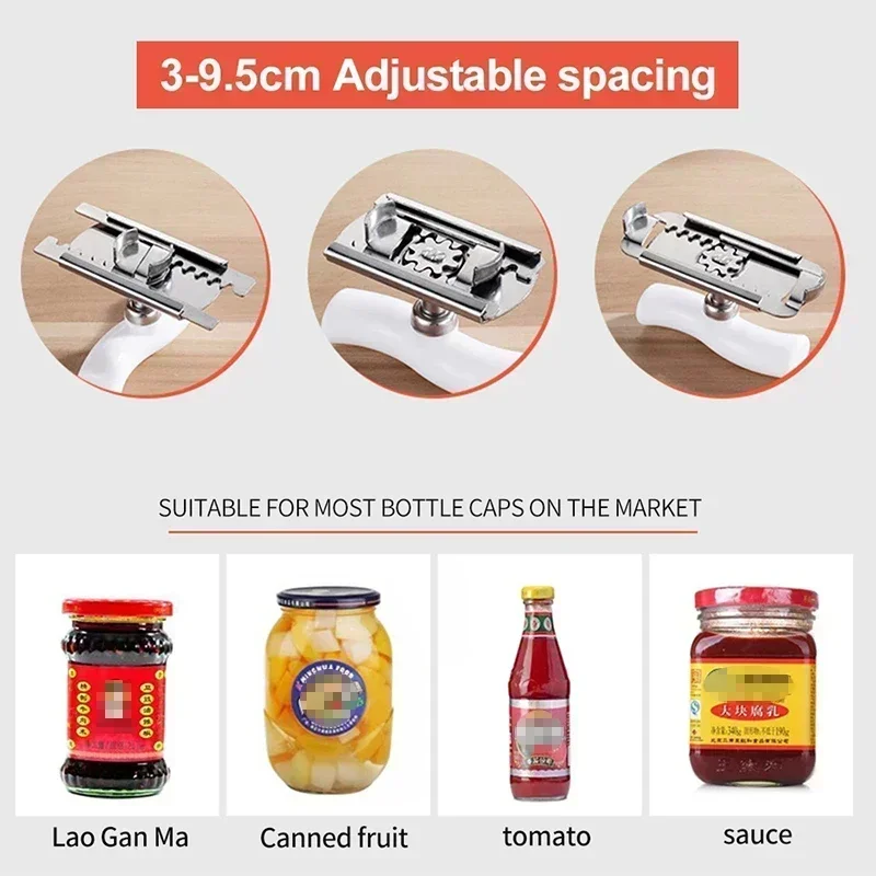 2026 New Home Stainless Steel Quick Bottle Opener Adjustable Can Opener Glasses Jar Lid Opener Kitchen Gadgets - الصورة 5