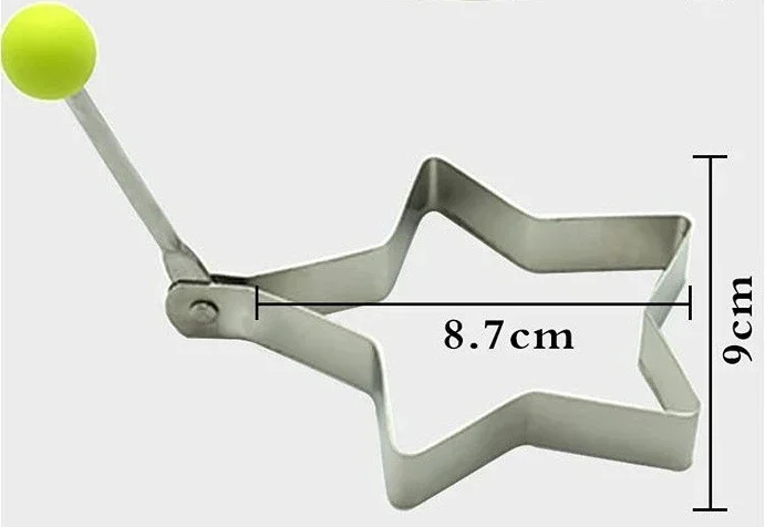 1pc Stainless Steel Heart-shaped Omelette Maker Kitchen Gadget Small Omelette Mold DIY Baking Appliance - الصورة 4