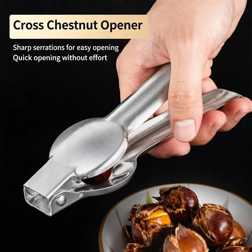 2-in-1 Chestnut Opener Cutter Nut Cracker Sheller Walnut Pliers Metal Nut Opener Kitchen Gadgets Peeler Tools Accessories - الصورة 2