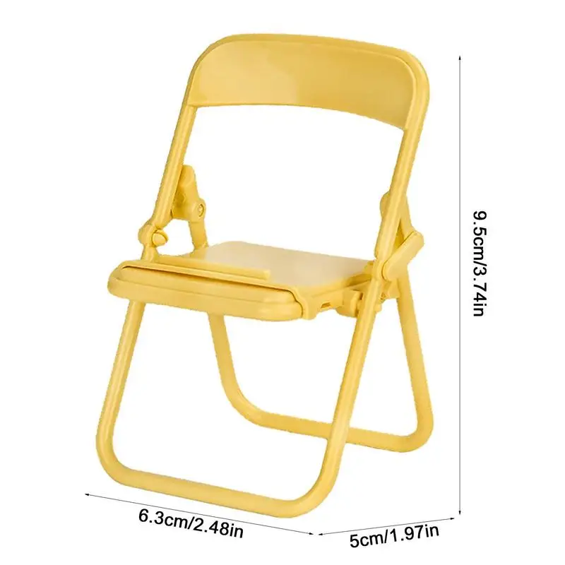 Cute Sweet Creative Desktop Mini Chair Stand Can Be Used As Decorative Ornaments Foldable Lazy Drama Mobile Phone Holder - الصورة 6