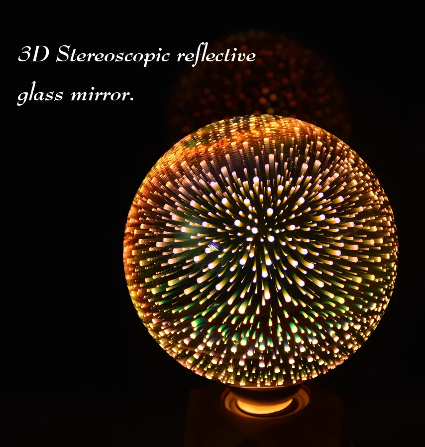 G125 G80 E27 Bulb Night Light Star Fireworks Effect table Lamp Decoration Bulb bedside Home Room Decor Light Luminaria 110V 220V - الصورة 3